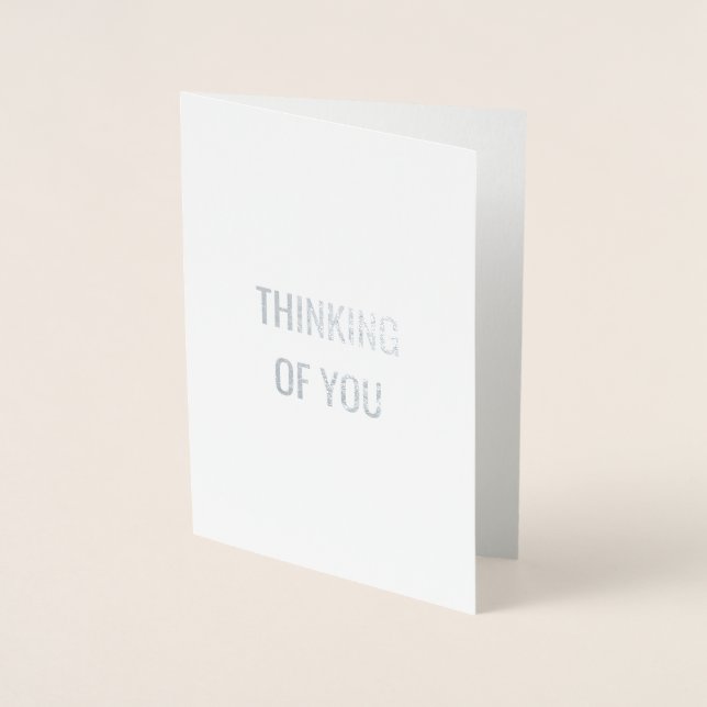 Thinking Of You Typography Foil Card (Front)