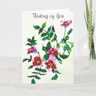 Thinking of you - Vintage Rose Card
