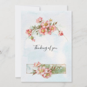 Thinking of You Vintage Spring Flowers Card