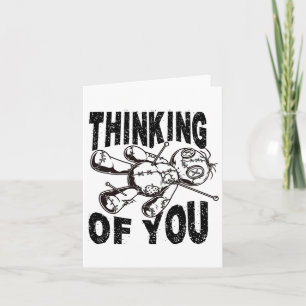 Thinking Of You Voodoo Doll Funny Halloween 2024 Card