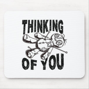 Thinking Of You Voodoo Doll Funny Halloween 2024  Mouse Pad