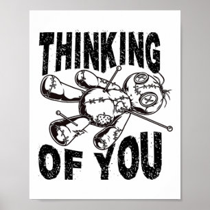 Thinking Of You Voodoo Doll Funny Halloween 2024  Poster