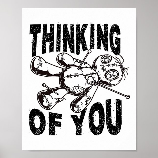 Thinking Of You Voodoo Doll Funny Halloween 2024  Poster (Front)
