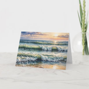 Thinking of You Watercolor Seascape Card