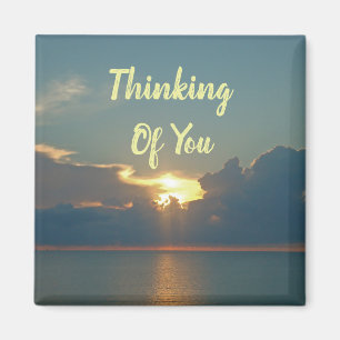 Thinking of You West Coast Sunset Photo Friendship Magnet