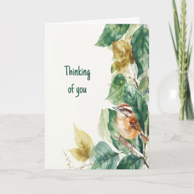Thinking of you When I See or Hear Birds Card (Front)