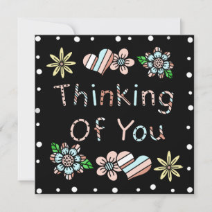 Thinking of You   Whimsical Floral Card