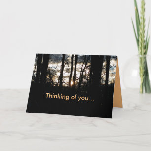 Thinking of You Winter Sunseet Card