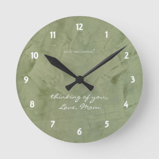 Thinking Of You With Love Sage Wall Clock
