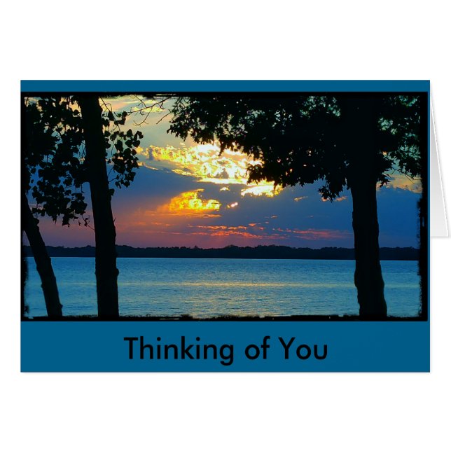 Thinking of You with Sunset Ablaze design (Front Horizontal)