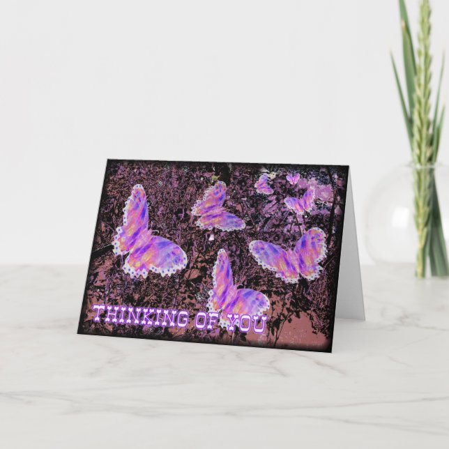 Thinking or You Butterflies Card (Front)