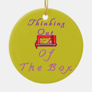 Thinking out of the box. ceramic tree decoration