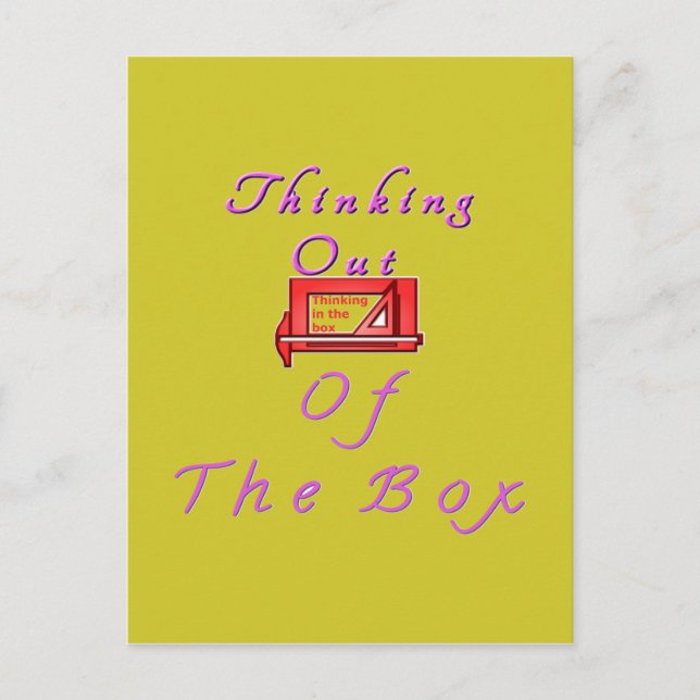Thinking out of the box. postcard (Front)