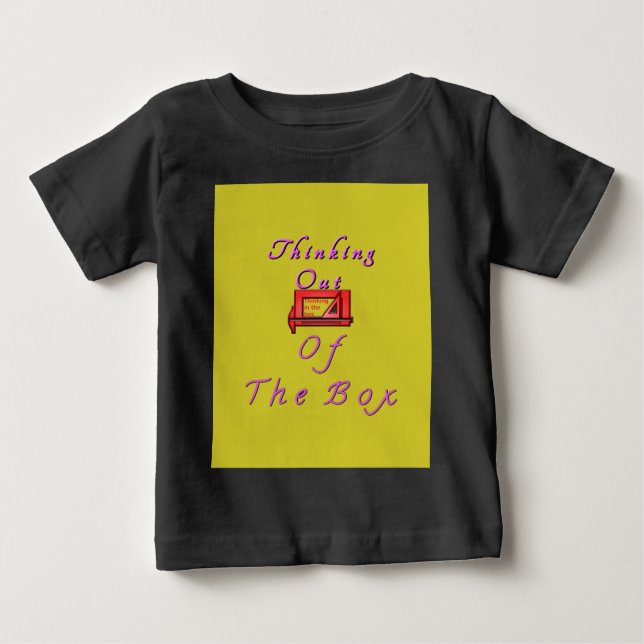 Thinking Outside the Box Design Baby T-Shirt (Front)
