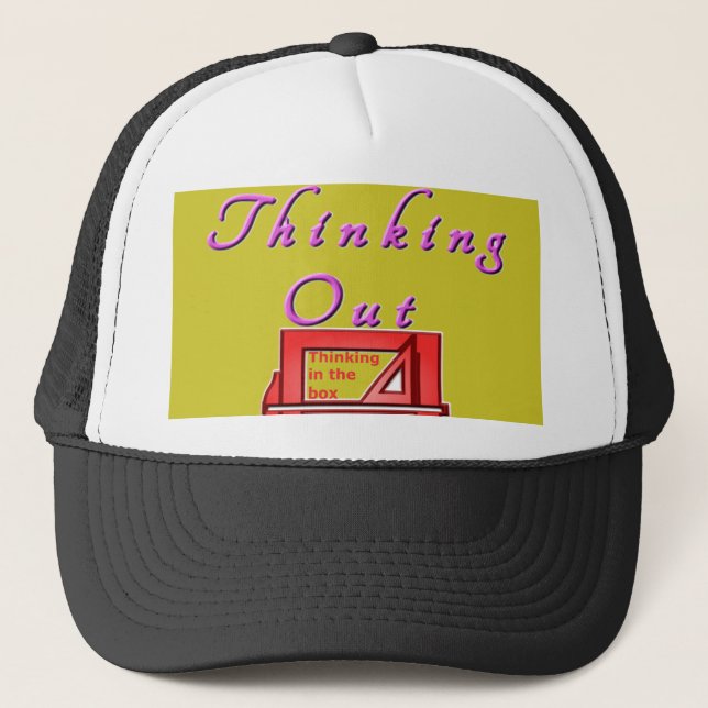 Thinking Outside the Box Design Trucker Hat (Front)