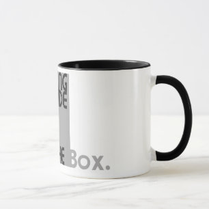 Thinking outside the box mug