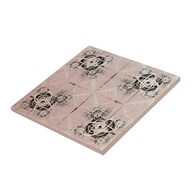 Thinking Pastel Twists Ceramic Tile (Side)