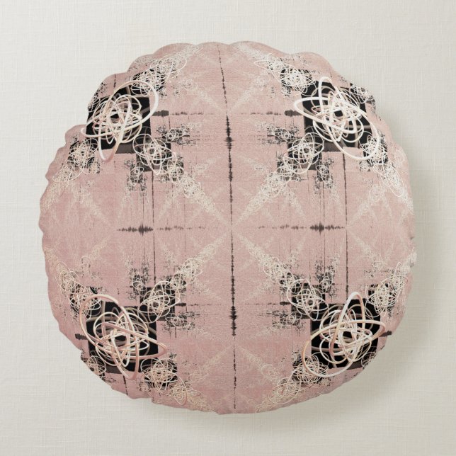 Thinking Pastel Twists Round Cushion (Front)