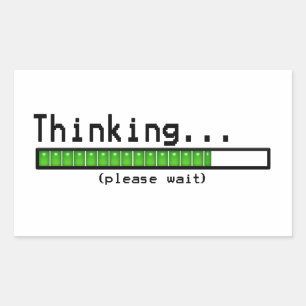 Thinking... Please wait funny stickers