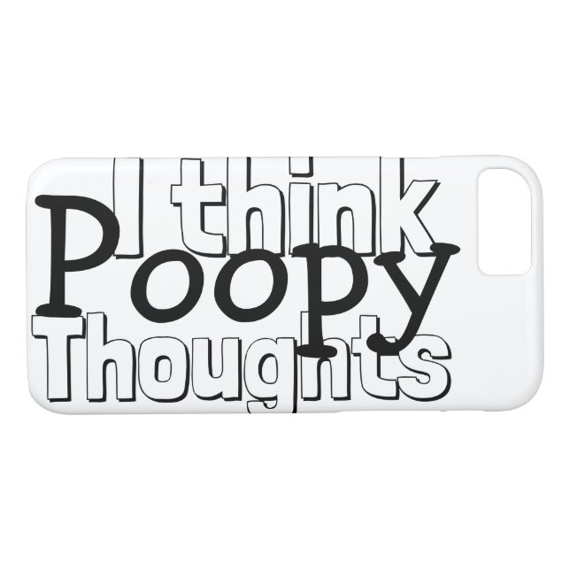 Thinking Poopy Thoughts Case-Mate iPhone Case (Back (Horizontal))