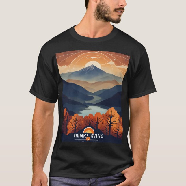 Thinksgiving T-Shirt – AI Meets the Smoky Mountain (Front)