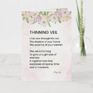 Thinning Veil - Awakening Poem Poster Foil Greeting Card