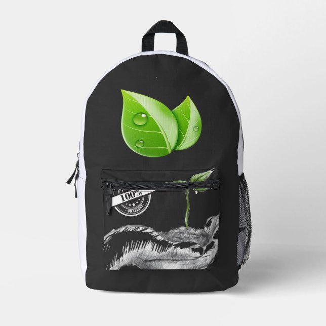 Thiqah Minimalist Maple Tree Graphic Backpack (Front)