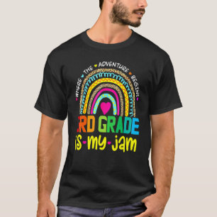 Third 3rd Grade Is My Jam Back To School Rainbow T-Shirt