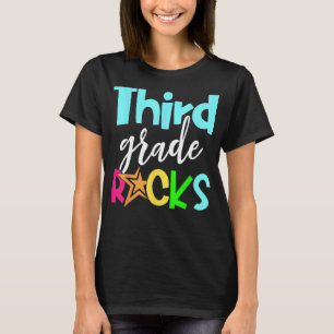 Third 3rd Grade Rocks Back To School Teacher Stude T-Shirt