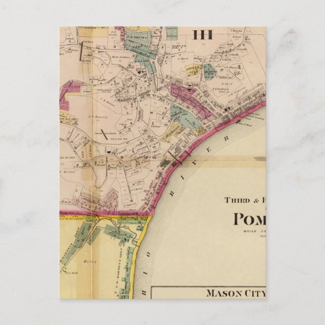 Third and fourth wards of Pomeroy Postcard (Front)