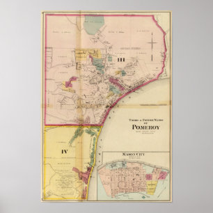Third and fourth wards of Pomeroy Poster