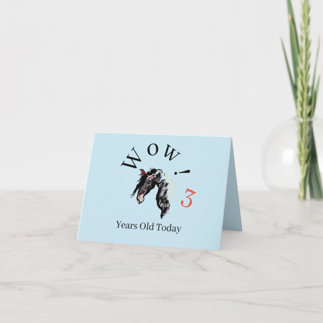 Third Birthday Greeting Card (Front)