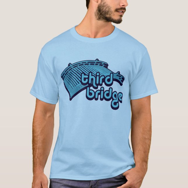 third bridge. blue&blue. T-Shirt (Front)