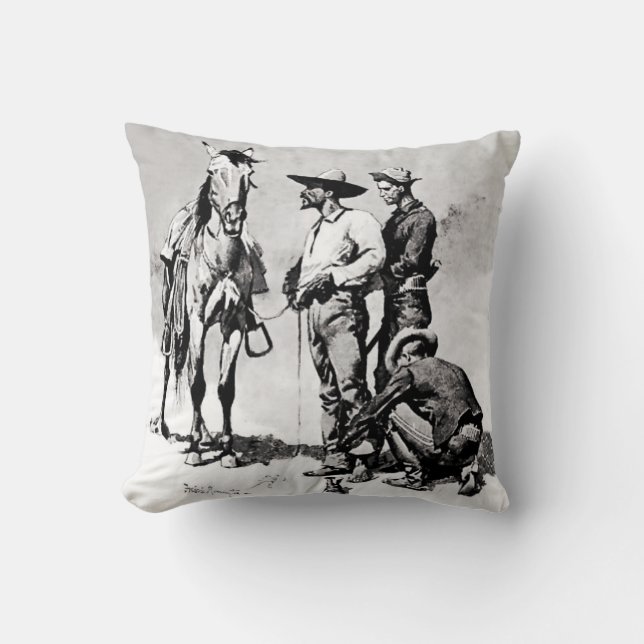 Third Cavalry Troopers by Frederic Remington Cushion (Front)