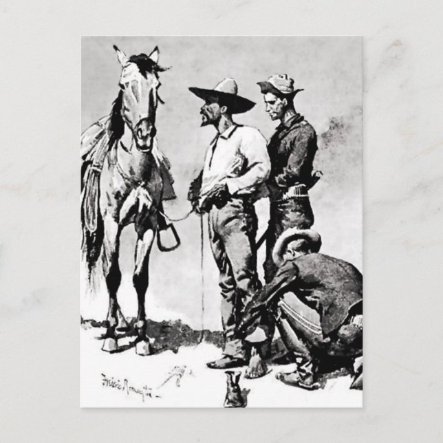 Third Cavalry Troopers by Frederic Remington Postcard (Front)