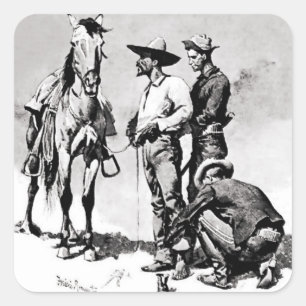 Third Cavalry Troopers by Frederic Remington Square Sticker