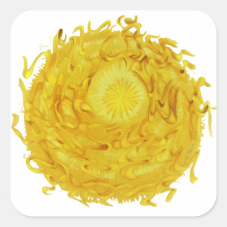 Third Chakra Healing Art #3 Square Sticker