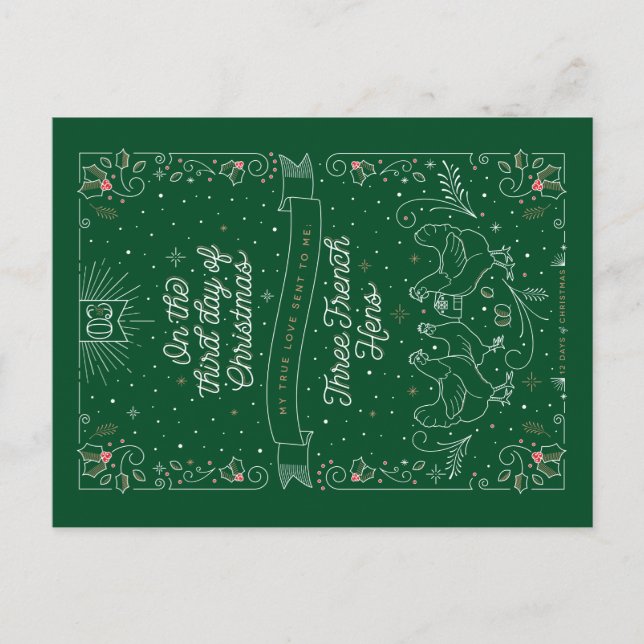 THIRD DAY OF CHRISTMAS / Christmas Postcard (Front)