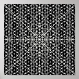 Third Dimension/Flower Of Life Sacred Geometry Poster