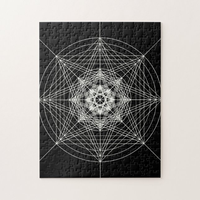 Third Dimensional Sacred Geometry Jigsaw Puzzle (Vertical)