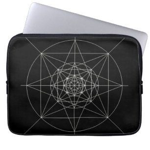 Third Dimensional Sacred Geometry Laptop Sleeve