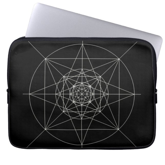 Third Dimensional Sacred Geometry Laptop Sleeve (Front)