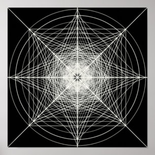 Third Dimensional Sacred Geometry Poster