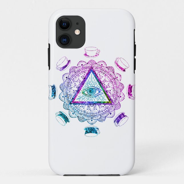 Third Eye All Seeing Eye Coffee Cup Case-Mate iPhone Case (Back)