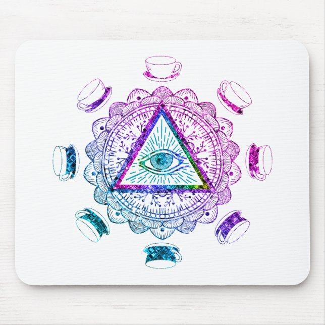 Third Eye All Seeing Eye Coffee Cup Mouse Pad (Front)