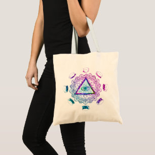Third Eye All Seeing Eye Coffee Cup Tote Bag