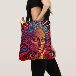 Third Eye Girl - Spiritual Visionary Art Tote Bag