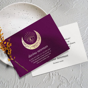 Third Eye Gold Moon Customer Thank you Boho Purple Enclosure Card