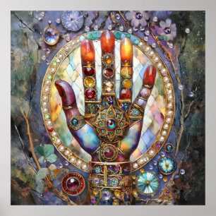Third Eye Mystic Palm Poster