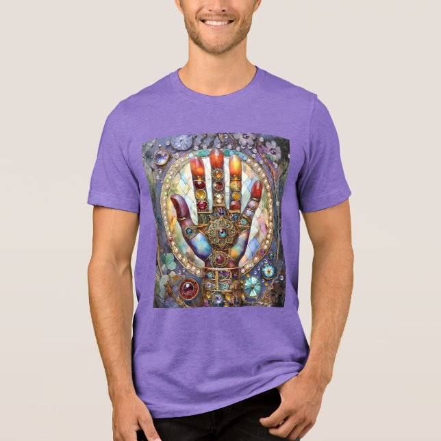 Third Eye Mystic Palm Tri-Blend Shirt (Front)